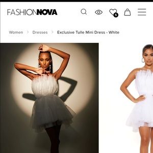 White Tulle Fashion Nova Dress